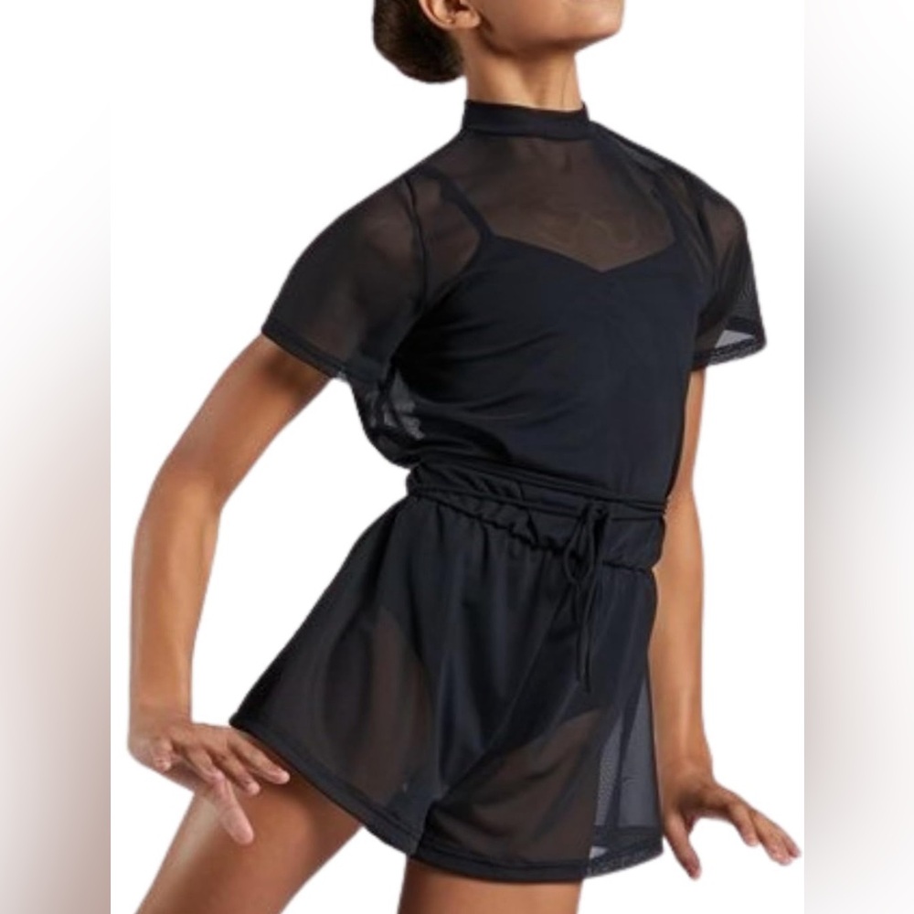 Dance wear - Balera Mock Neck Power Mesh Romper - light stoning